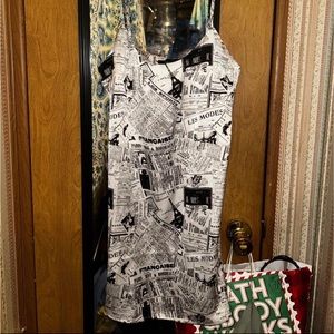 Forever 21 Newspaper Slip Dress NWT